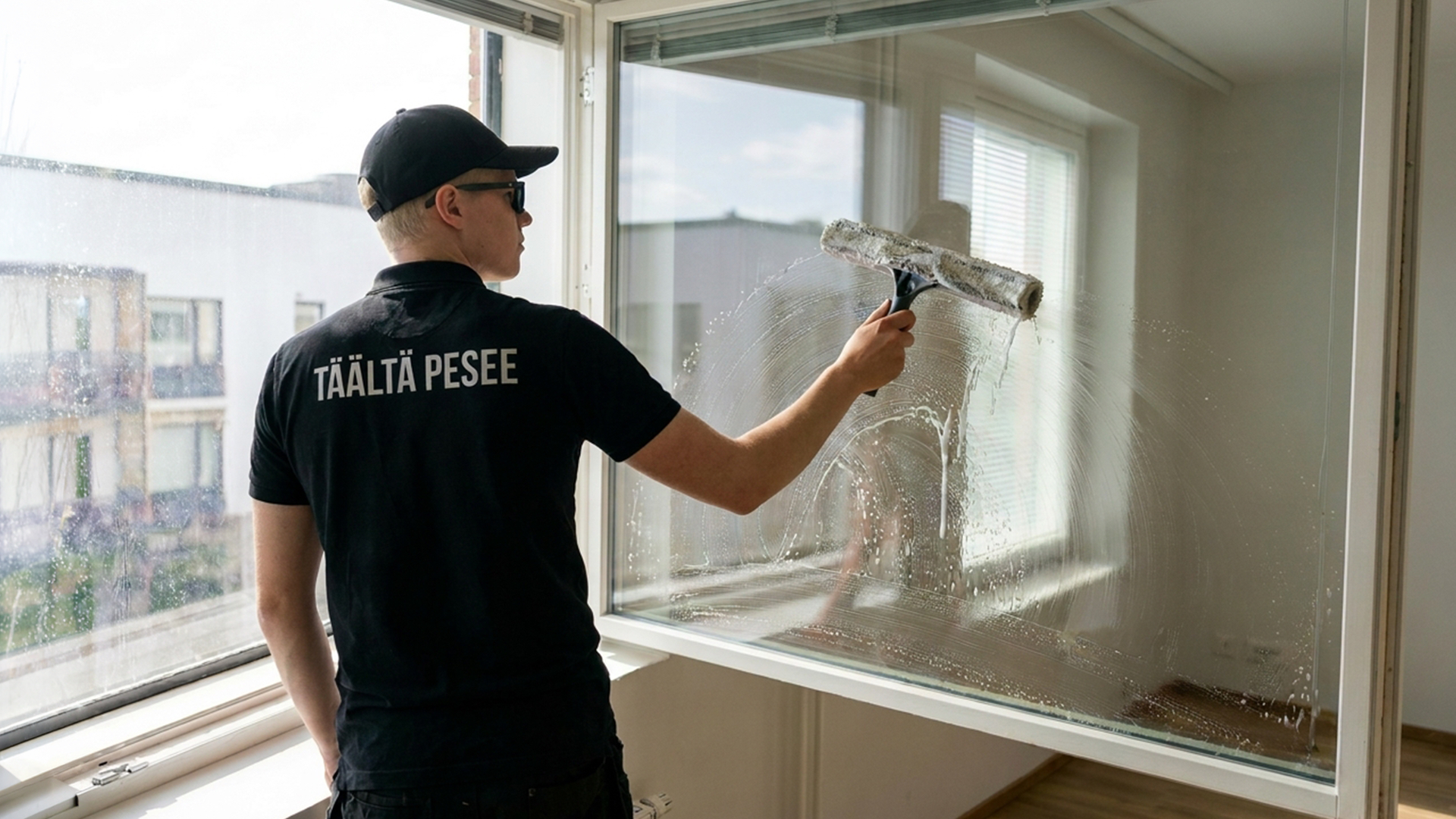 Raikas olohuone siivouksen jälkeen
